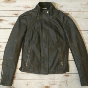 Express Gray Leather Jacket